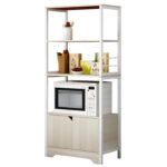 Ραφιέρα Κουζίνας ArteLibre CARIBOU Maple/Λευκό MDF/Μέταλλο 60x30x120cm - 1 τεμ.