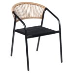 Καρέκλα Κήπου ArteLibre LUNA Φυσικό/Μαύρο Μέταλλο/Rattan 54x60x75cm - 1 τεμ.