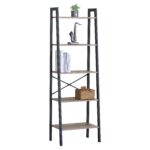 Ραφιέρα ArteLibre TARNOX Με 5 Ράφια Δρυς/Μαύρο MDF/Μέταλλο 56x37.8x172.2cm - 1 τεμ.