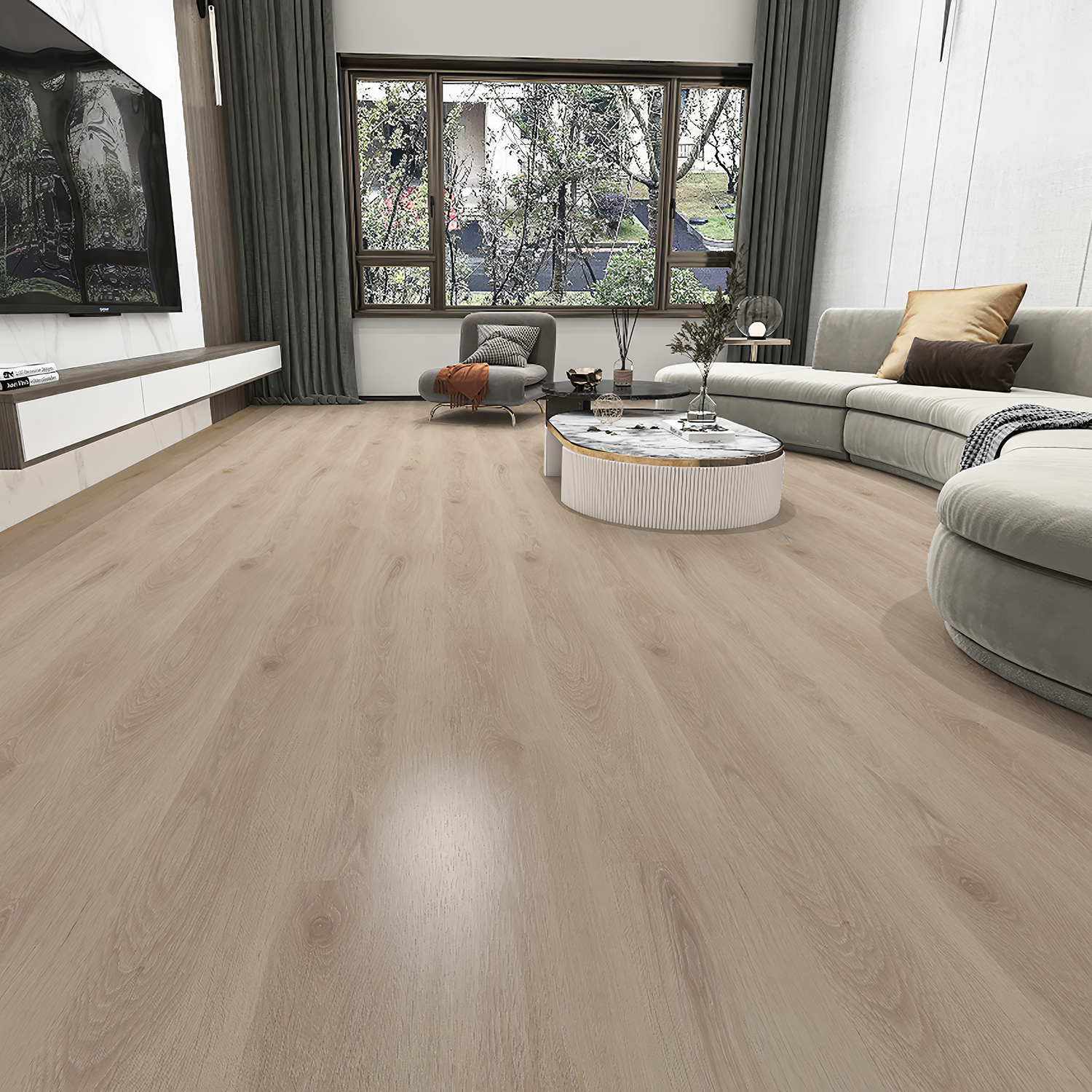 15470006-3 Σοβατεπί MDF Sandstone Beige 2400x60x15mm Πακέτο 10Τμχ - 1 τεμ. - Image 1