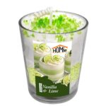 Κερί Βάζο Σχέδιο Επιδόρπιο με Βανίλια και Lime 180g net 8x ø7cm Homie 57516 - 12 τεμ.