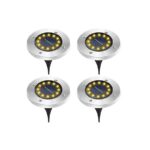 Ηλιακό φωτιστικό κήπου LED - Καρφωτό - 4pcs - 12LED - 431060