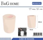 Κάδος απορριμμάτων μπάνιου πλαστικός - Light Pink - 21641 - Image 2