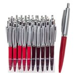 Στυλό Κλιπ Ασημί Κεφάλι Ballpoint 1.0mm  JustNote 8076 - 60 τεμ.