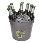 Δοχείο Πάγου ‘Iced Cold Beer!’ Με Χερούλια Γκρι Μέταλλο 6lt - 1 τεμ. - Image 3