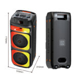 Φορητό ηχείο subwoofer με 2 μικρόφωνα Karaoke - ZQS-10225 - 102258 - Image 3