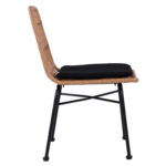 Καρέκλα Κήπου ArteLibre AFRANIUS Φυσικό/Μαύρο Rattan/Μέταλλο 47x50x85cm - 1 τεμ. - Image 2