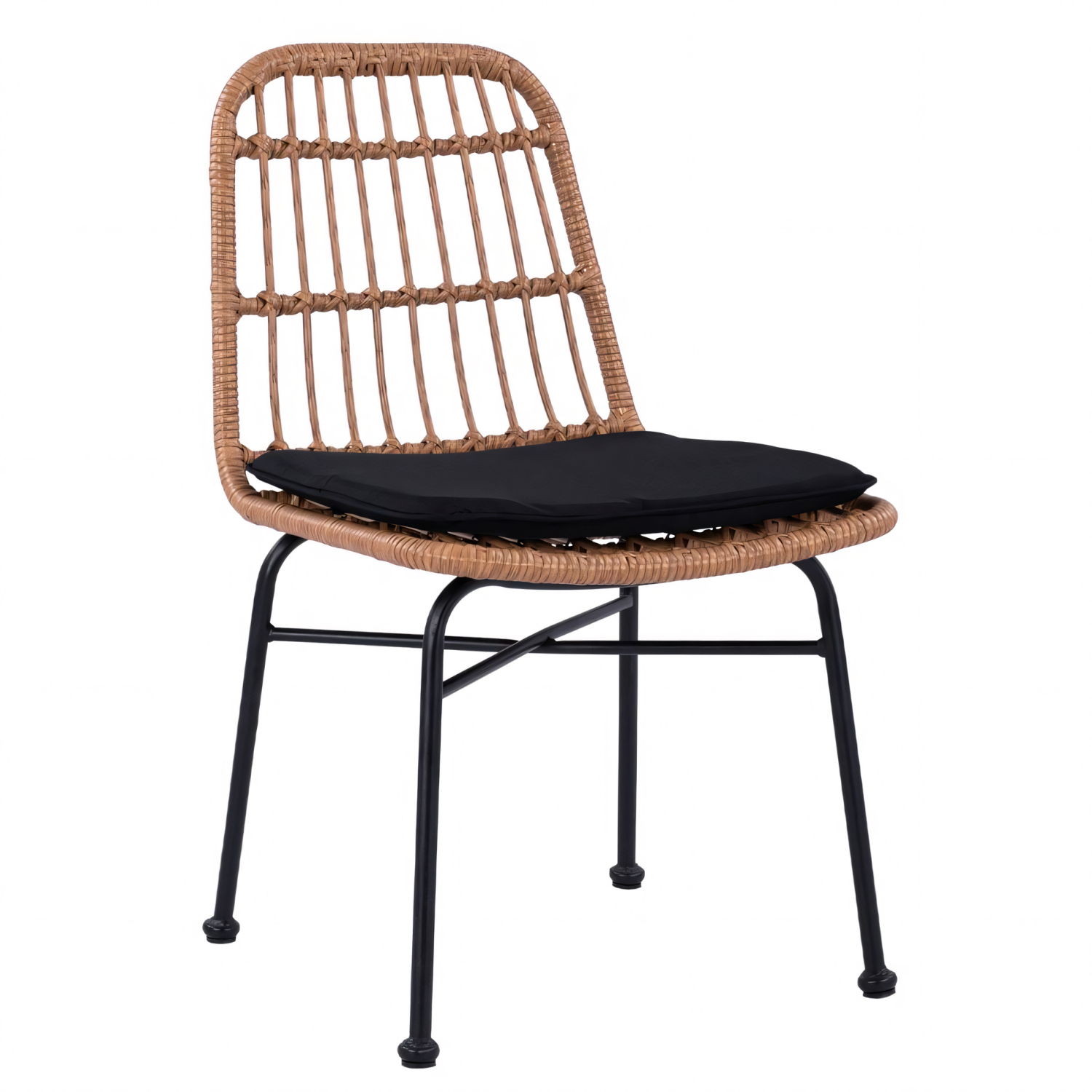 14510059 Καρέκλα Κήπου ArteLibre AFRANIUS Φυσικό/Μαύρο Rattan/Μέταλλο 47x50x85cm - 1 τεμ. - Image 1