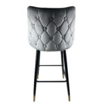 Σκαμπό Bar ArteLibre MANHATTAN Γκρι/Μαύρο Βελούδο/Μέταλλο 51x57x110cm - 1 τεμ. - Image 2