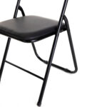 Καρέκλα Πτυσσόμενη ArteLibre PRASLIN Μαύρο Μέταλλο/PVC 41x44x79cm - 1 τεμ. - Image 2
