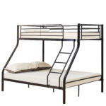 Κουκέτα ArteLibre OSAGE Μαύρο Μέταλλο 200x148x161cm (Στρώματα 90x190cm/140x190cm) - 1 τεμ.