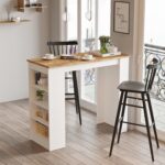 Τραπέζι Bar ArteLibre BROCKLEY Πεύκο/Λευκό Μοριοσανίδα 120x51.6x101.8cm - 1 τεμ. - Image 2