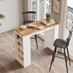 Τραπέζι Bar ArteLibre BROCKLEY Πεύκο/Λευκό Μοριοσανίδα 120x51.6x101.8cm - 1 τεμ.
