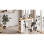 Τραπέζι Bar ArteLibre BROCKLEY Πεύκο/Λευκό Μοριοσανίδα 120x51.6x101.8cm - 1 τεμ. - Image 3