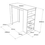 Τραπέζι Bar ArteLibre BROCKLEY Πεύκο/Λευκό Μοριοσανίδα 120x51.6x101.8cm - 1 τεμ. - Image 4