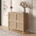 Κονσόλα ArteLibre AESIR Φυσικό Μοριοσανίδα/Rattan 90x35x85.2cm - 1 τεμ. - Image 2