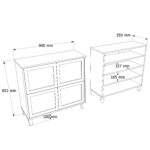 Κονσόλα ArteLibre AESIR Φυσικό Μοριοσανίδα/Rattan 90x35x85.2cm - 1 τεμ. - Image 4