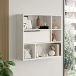 Ραφιέρα Επιτοίχια ArteLibre ALISTAIR Λευκό Μοριοσανίδα 90x22x81cm - 1 τεμ. - Image 3