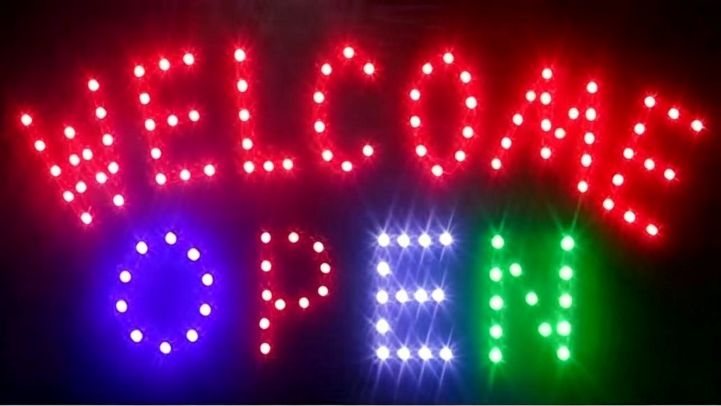 led-pinakida-welcome-open Φωτιζόμενη Πινακίδα WELCOME OPEN: Μία Οικονομική και Έξυπνη Λύση Σήμανσης στην Επιχείρησή σου - Image 1