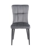 SELIN GREY VELVET ΥΦΑΣΜΑ ΚΑΡΕΚΛΑ ΜΕΤΑΛΛΙΚΗ 46X54X91εκ. - Image 2