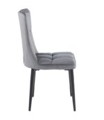 SELIN GREY VELVET ΥΦΑΣΜΑ ΚΑΡΕΚΛΑ ΜΕΤΑΛΛΙΚΗ 46X54X91εκ. - Image 3