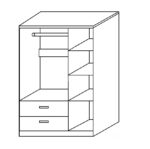 Ντουλάπα ArteLibre TUBEROSA Φυσικό Μοριοσανίδα 120x50x180cm - 1 τεμ. - Image 2