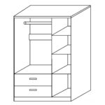 Ντουλάπα ArteLibre TUBEROSA Λευκό Μοριοσανίδα 120x50x180cm - 1 τεμ. - Image 2