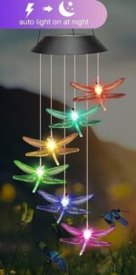 Ηλιακό κρεμαστό διακοσμητικό με φωτισμό LED - Dragonfly - 150432 - Image 2