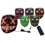 Μάσκα με Ράμματα Πλαστική με φως 20x18cm Carnavalista 232214 - 1 τεμ.