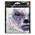 Αυτοκόλλητα Προσώπου Face Gems Μέσα Νεκροκεφαλή 20x14cm Carnavalista 232653 - 12 τεμ. - Image 2