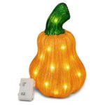 Κολοκύθα Ακρυλική Διακοσμητική με LED 35x22cm Carnavalista 232845 - 1 τεμ.