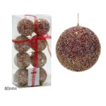 Μπάλα με glitter πολύχρωμο Φ8cm σετ 8τμχ - 1 τεμ.