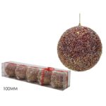 Μπάλα Με Glitter Πολύχρωμο Φ10cm Σετ 5Τμχ - 1 τεμ.