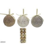Χριστουγεννιάτικη Μπάλα Rose Gold 60mm Σετ 10Τμχ - 1 τεμ.