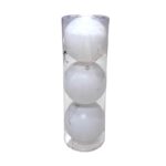 Σετ Χριστουγεννιάτικες μπάλες - 15cm - 3pcs - 326130 - White