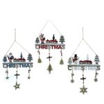 Στολίδι Κρεμαστό Christmas Με Σκηνικό Και Αστέρια 30x36cm Σε 3 Σχέδια - 1 τεμ.