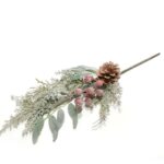 Χριστουγεννιάτικο Κλαδί Με Berries Και Κουκουνάρια Frost 46cm - 1 τεμ.