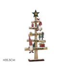 Δεντράκι Διακοσμητικό Με Πινακίδες 'We Wish You A Merry Christmas' Φυσικό/Κόκκινο Ξύλο 35.5cm - 1 τεμ.
