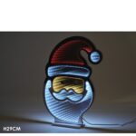 Χριστουγεννιάτικη LED Infinity Φιγούρα Άγιος Βασίλης 29cm Με USB - 1 τεμ.