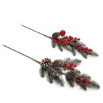 Κλαδί Berries Κουκουνάρια 60cm Σε 2 Σχέδια - 1 τεμ.