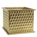 Χριστουγεννιάτικη Γλάστρα Χρυσό 25.5x25.5x21cm - 1 τεμ.