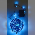 100 LED Εσωτ. & Εξωτ. Χώρου Με Χρονοδιακόπτη Ψυχρό Λευκό Φως Πράσινο Καλώδιο Μη Επεκτεινόμενο Μπαταρίας 13.9+0.2m - 1 τεμ.