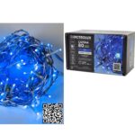80 LED Κεριά Εσωτ. & Εξωτ. Χώρου Με 8 Προγράμματα Και Χρονοδιακόπτη Μπλε Φως Διάφανο Καλώδιο Μη Επεκτεινόμενο Μπαταρίας - 1 τεμ.