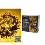 1000 LED Εσωτ. & Εξωτ. Χώρου Με 8 Προγράμματα Και Μετασχηματιστή Χρυσό Φως Πράσινο Καλώδιο Μη Επεκτεινόμενο IP44 31V 22m - 1 τεμ.