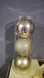 Σετ Χριστουγεννιάτικες μπάλες - 15cm - 3pcs - 326130 - Gold - Image 2