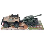 Τζιπ με Στρατιωτικό Όχημα Friction & Free Wheel 39x12,5x12cm ToyMarkt 902396 - 1 τεμ. - Image 2