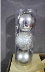 Σετ Χριστουγεννιάτικες μπάλες - 15cm - 3pcs - 326130 - Silver - Image 2