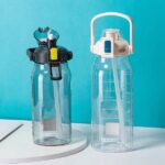 Φορητό παγούρι πλαστικό με καλαμάκι - 1500ml - 831622 - White - Image 2