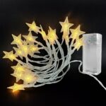 20 Λαμπάκια LED Μπαταρίας Αστέρια Λευκό Θερμό με Controller IP20 2,3m Xmasfest 1132583 - 1 τεμ.