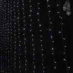 100 Λαμπάκια LED Λευκό Ψυχρό Κουρτίνα με Επέκταση & Προγράμματα IP44 90x80cm (δεν Περιέχεται ο Μετασχηματιστής) Xmasfest 1133887 - 1 τεμ.